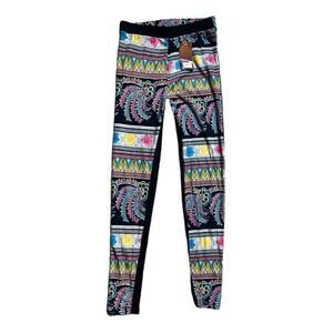 NWT Womens Lida Collection Artsy Funky Floral High Waisted Leggings - Sz XS